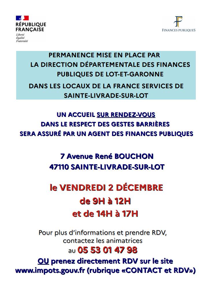 Permanence impôts à la France Services